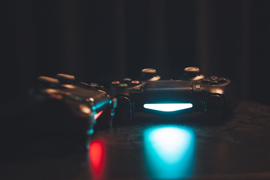 playstation controller dark, corporate boardroom