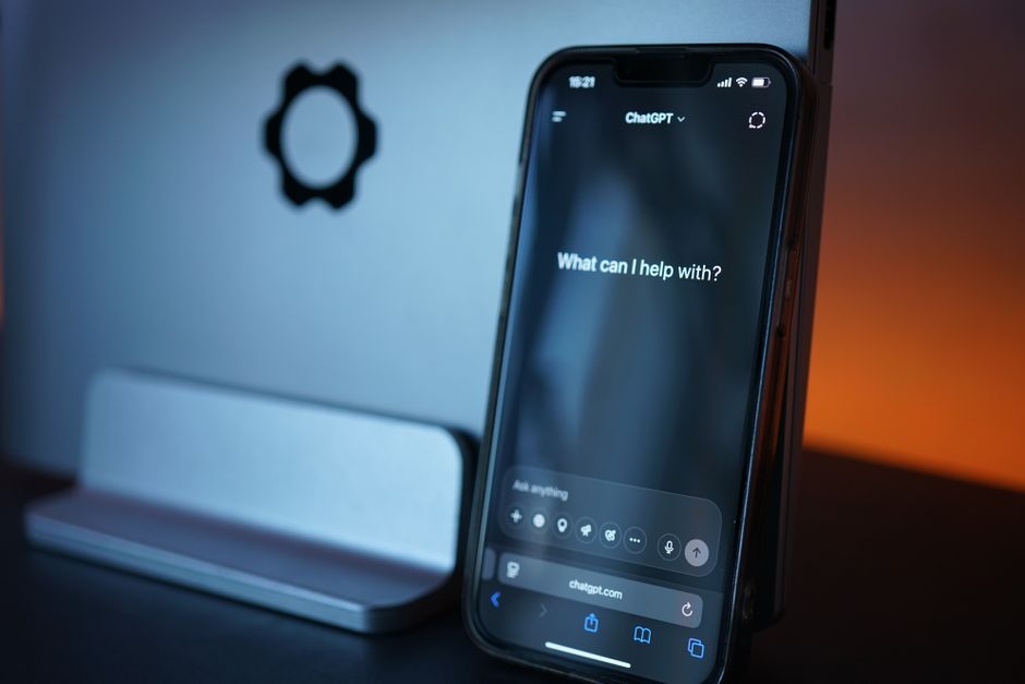 iPhone Siri interface, person using smartphone assistant