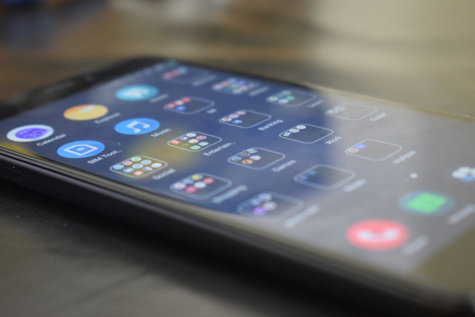 smartphone screen close-up, mobile app interface, circuit board processor