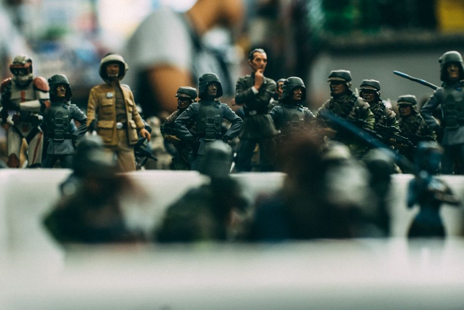 space marine miniature, tabletop wargame army, sci-fi battlefield